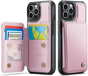 Vinich for iPhone 12 Pro Max Wallet Case with Card Holder, RFID Blocking Credit Slots Kickstand Shockproof Phone Cover for Women Men, Rose Gold