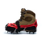 Hillsound Trail Crampon I Ice Cleat Traction System for Beginner & Experienced Winter Trail Hiking, Red, Large
