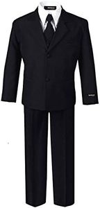 US Fairytailes Formal Boys Suit from Baby to Teen (5, Black)