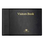 Pukka Pad, Concord Visitors Record Book – Refillable 3 Ring Binder with 50 Sheets, 2000 Entry Spaces, Black