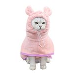 Harikaji Dog Bathrobe Towel, Cat Bathrobe Microfiber Fast Drying Absorbent Hooded Bath Towel for Puppy Small Medium Large Dog Cat(Pink,XS)