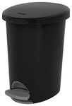 Sterilite Corp 10819002 Waste Basket Step On Black 2.6 G, 2 g