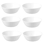 I-K-E-A Set of 6 OFTAST Tempered Glass Bowl Serving Dinner Bowl Dessert Salad Pasta Bowls Set 15 cm + Free TSA Shoe Bag, White