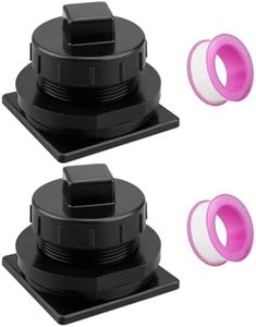 2 Pack Stock Tank Drain Plug Fit for Rubbermaid 50 70 100 150 300 Gallon Stock Tank FG424300BLA FG424288BLA FG424400BLA, Stock Tank Drain Float Valve