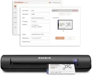 Ambir TravelScan Pro 600-BCS Simplex Document Scanner with AmbirScan Business Card for Windows PC
