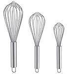 Whisks for Cooking, 3 Pack Stainles