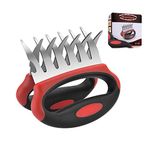 Meat Claws Stainless Steel Shredder Claw Bear Paw for Shredding Meat Pull Pork Turkey Lifter Solid BBQ Metal Claw Meat Crumbler with TPR Handle BPA Free Heat Resistant Dishwasher Stocking Stuffer Idea