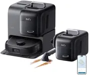 eufy Robot Vacuum E28, Portable Deep Cleaner for Carpet, HydroJet System with Roller Mop, All-in-One Robot Vacuum and Mop Combo, 20,000 Pa Suction, Zero-Tangling, Corner-to-Edge Cleaning (Upgraded)