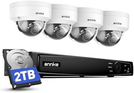 ANNKE 4K PoE CCTV Camera System, H.265+ 12MP NVR, 4X 8MP Wired Security Camera Outdoor, AI Motion Detection, Built-in Mic, 2TB HDD, Spotlight Color Night Vision, IK10 & IP67, Compatible with Alexa