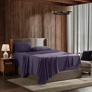 Nestl King Size Sheets Set - 4 Piece King Sheets, Deep Pocket, Hotel Luxury, Extra Soft, Breathable and Cooling, Purple King Bed Sheets