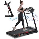 FYC Folding Treadmills for Home - 17" Wide Foldable Running Machine with Incline, 3.5HP 330LBS Weight Capacity Portable Electric Treadmill for Office and Small Apartment Easy Assembly, Space Saver