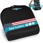 Large Seat Cushion with Carry Handle and Anti Slip Bottom Gives Relief from Back Pain