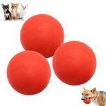 Panlom 3 Pack Dog Balls Indestructible - 100% Natural Rubber Dog Ball Non-Toxic Tough Toy for Small Medium Large Dog