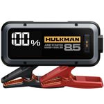 Hulkman Alpha85 Smart Portable Jump Starter, 2000A Battery Booster Pack with LED Display, Flashlight, 74Wh Power Bank, 12V Jump Box for up to 8.5L Gas & 6.0L Diesel, Cars, SUVs & Trucks, Ideal for Dad