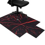 HiiARug Chair Mat for Hardwood Floor with Lip 48"×36" Anti-Slip Floor Protector Gaming Computer Chair Mat for Home Office Gaming Room