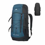 MOUNTILE 50L Travel Backpack for Hiking Trekking Camping, Rucksack with Rain Cover and Laptop Compartment - MTL03 - Englishblue