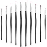 10 Pieces Thin Eyeliner Brushes Fine Point Eye Makeup Gel Eyeliner Brush Synthetic Bristles Eyeliner Brush Cosmetic Eye Wands Eyeliner for Wet Powder, Liquid and Water Activated Eyeliner