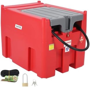 Garvee 116 Gallon Portable Fuel Transfer Tank with 12V Electric Pump, 10 GPM Fast Flow, 13ft Hose & Auto Shut-Off Nozzle, Heavy Duty Poly Fuel Storage Container for Farm, Truck, Equipment, Red
