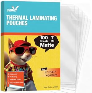 Uinkit 7mil Matte Legal Size Thermal Laminating Pouches, 100 Pack 8.5x14 Inches, Ultra Thick Anti-Glare Laminating Sheets for Gallery Art, Permanent Archives - Heavy Duty Laminator Required