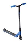 muuwmi stunt scooter for kids and adults, black/blue, high finish kickscooter for skate parks (Black-Blue)