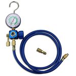 BACOENG Manifold Gauge, Air Conditioning Refrigerant Charging Measuring Hose Recharge Kit With Mirror Valve R410a R22 R407c R134A