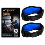 ionocore Tennis Elbow Support Strap - x2 Golfers Elbow Support for Men & Women - Arm Support for Rapid Pain Relief & Recovery - Elbow Brace with EVA Compression Pad & Adjustable Tennis Elbow Support