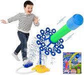 Rocket Launcher Bubbles Outdoor Activity Game for Kids - 8.5 Oz Bubble Solution and Air Stump Launch Blaster Included- Bubble Toys for Summer Outdoor Fun, Kids Party, Kids Gift, Soars Up to 28 Feet