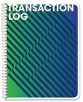 BookFactory Transaction Log Book/Transactions Notebook/Ledger/Register - Wire-O, 100 Pages, 8.5" x 11” (LOG-100-7CW-PP(Transactions)-BX)