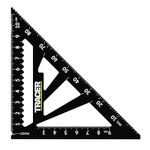 TRACER Speed Square 110mm (4.5 Inch). Rafters Square with Metric and Hip & Valley Scales. Roofing and Carpentry Marking Tool