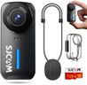 SJCAM C110 Plus Mini Body Camera, with 128GB Card, 4K 170° Fov|Bodycam with Audio & Video Recording, 6-axis Stabilisation,8x Zoom,30M Waterproof Pocket Action Cam Vlogging Camera,f/1.8 POV Cam, Black