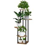 MUAEEOK Plant Stand 5 Tier 106 cm/41.8 Inch Indoor Metal Flower Shelf for Multiple Plants Corner Tall Flower Holders for Patio Garden Living Room Balcony Bedroom