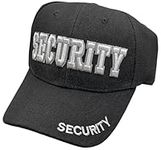 Security Hat Baseball Ball Cap Black Embroidered Adjustable 100% Cotton