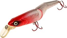 4.5" S-Defender Jerkbait swimbait Kokanee Bluegill S Curve Waver Trout Multi Jointed Lifelike Hard Crankbait Swim Bait Bass Fishing Lure Diving (Red Head)