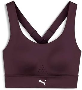 Puma PWRbreathe Run Bra 525074 Women's Training Running Sports Bra, 24 Fall/Winter Colors Midnight Plum (44), L