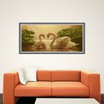 DECOR Kafe Home Decor Two Ducks Wall Poster (PVC Vinyl, 91 X 40 cm)