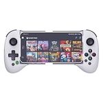 Mobile Game Controller for iPhone/Android with 4 Mapping Button/Joystick Can Adjust Height Phone Game Controller - PS Remote Play, Xbox Cloud, Steam Link, GeForce NOW (For iPhone&Android, White)