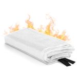 Fire Blanket (4m x 4m) for Home, Kitchen & Car | Emergency Fire Safety Blanket for Cooking & Electrical Fires | Reusable Fire Retardant Fiberglass Sheet for Industry, School, Office & Outdoor Use
