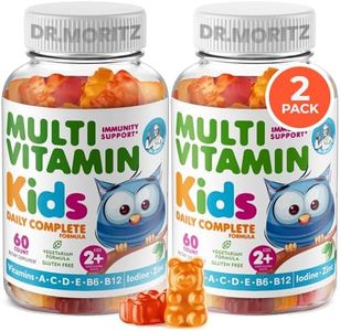 Kids Multivitamin Gummies 14 Essential Vitamins Daily Supplement for Ages 2+ Vitamin A, C, D, E Vegetarian B6 & B12, Zinc, Biotin Gummy Multivitamins for Children - All Natural Chewables (120 Count)