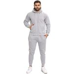 A2Z Mens Plain Tracksuit Hoodie with Joggers Sweatpants Casual Sports Activewear Set Adults S-4XL Grey