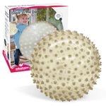 Edushape 18cm Glow in The Dark Sensory Ball. Soft Textured, Easy Grip, Easy to Catch. Fully Inflated. for Children, Infants and Toddlers. 6 Months +