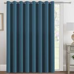 H.VERSAILTEX Blackout Patio Curtains 100 x 108 Inches for Sliding Door Extral Wide Blackout Curtain Panels Thermal Insulated Room Divider - Grommet Top, 9' Tall by 8.5' Wide - Dark Teal