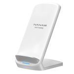 Fast Wireless Charger, NANAMI Qi Wireless Charging Stand for iPhone 16/15/14 Pro Max/13/12/SE 2/11/XS/XR/X/8 Plus,10W Fast Charge for Samsung Galaxy S24 S23 Ultra S22 S21 S20 fe S10 S9,Pixel 6/5,LG