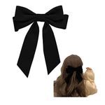 Black Velvet Hair Bow Clips Alligator Clips for Hair Bows French Barrette Hair clips for Women Girls Large Bowknot Hair Clip for Bride Wedding Hairpin