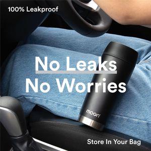 Moon 360 Travel Mug 300ml – Black Insulated Coffee Cup