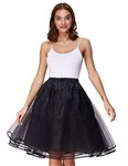 Belle Poque Women Vintage Underskirts Netting Petticoat for Vintage Dress Black(BP0229-1) Plus Size: 0X