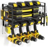 Power Tool Organizer Wall Mount Tool Organizer Tool Wall Organizer for Garage Wall Organizer Suitable Tool Rack for Workshop and Garage, Utility Rack for Cordless Drill Holder Wall Mount, 3 Tier