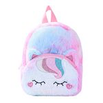 HIFOT Unicorn Cute Backpack for Kids, School Bags for Nursery Toddler Bookbags Plush Soft Pink Mini Backpack Unicorns Gifts for Little Girls