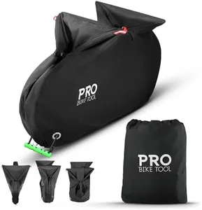 PRO BIKE TOOL Bike Cover for Outdoor Bike Storage - Stationary XL for 2 Bikes - Heavy Duty Riptstop Material, Waterproof and Anti-UV - Bicycle Cover Protection for Mountain & Road Bikes, Bike Tent