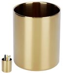 Pen Pot, 10x8.3cm/3.9x3.3in Gold Pencil Holder for Desk Pencil Cup Holder Makeup Brushes Holder Desk Stationery Organizer Vases Flower Pot for Office Home(Gold)