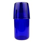 DOERDO Bedside Water Carafe Set with Tumbler Glass, Glass Mouthwash Bottle for Bathroom, Bedroom Nightstand, 17oz 500ml